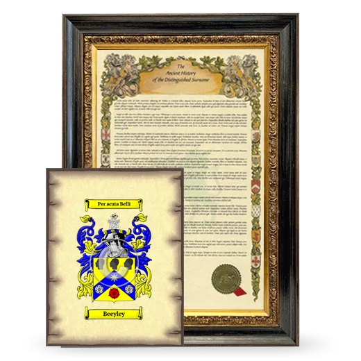 Beeyley Framed History and Coat of Arms Print - Heirloom