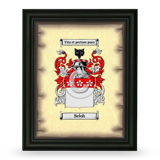 Beloh Coat of Arms Framed - Black