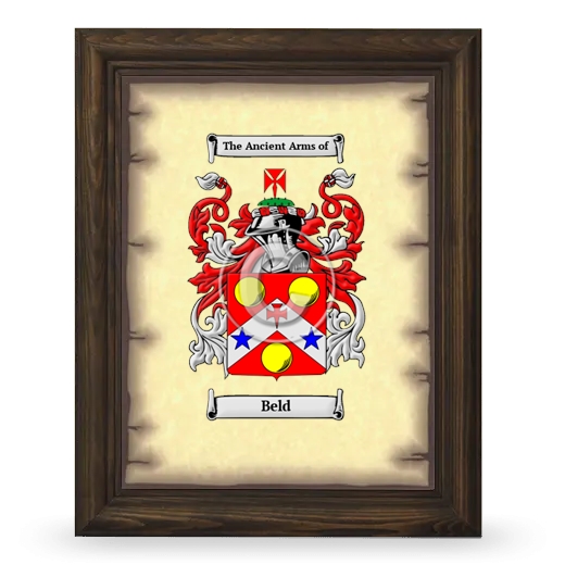 Beld Coat of Arms Framed - Brown
