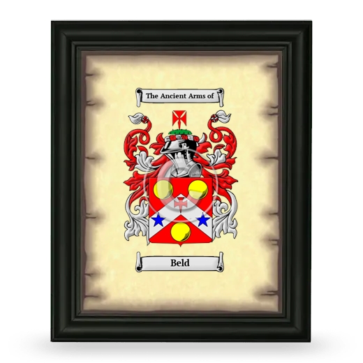 Beld Coat of Arms Framed - Black