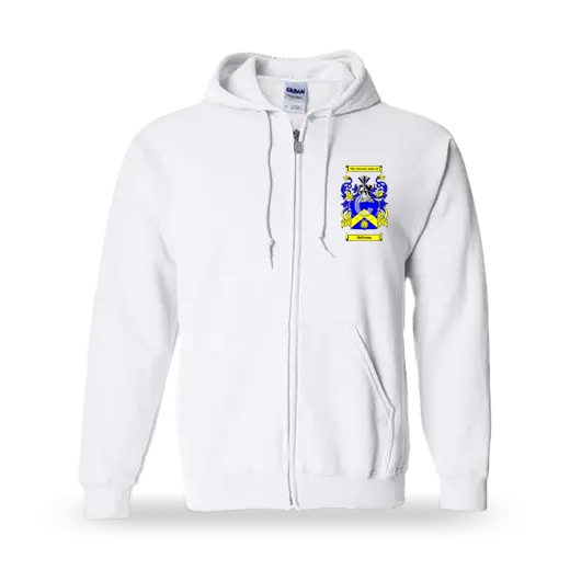 Beltram Unisex Coat of Arms Zip Sweatshirt - White