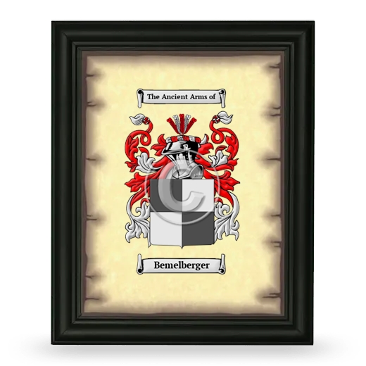 Bemelberger Coat of Arms Framed - Black