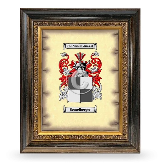 Bemelberger Coat of Arms Framed - Heirloom