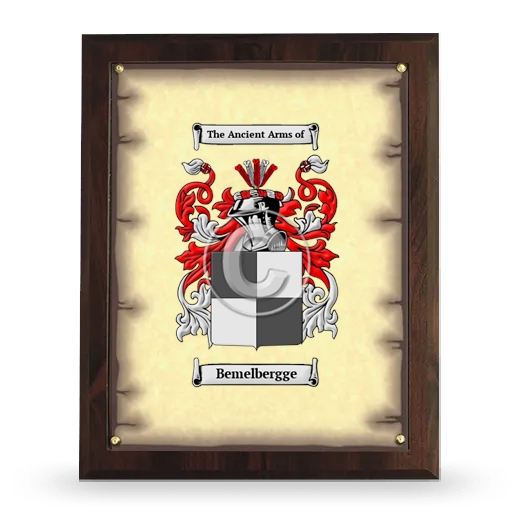 Bemelbergge Coat of Arms Plaque