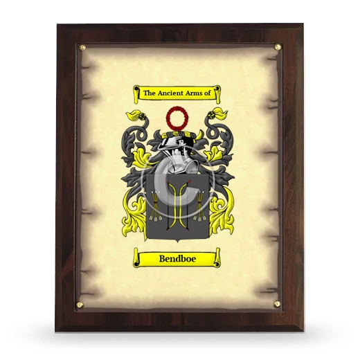 Bendboe Coat of Arms Plaque