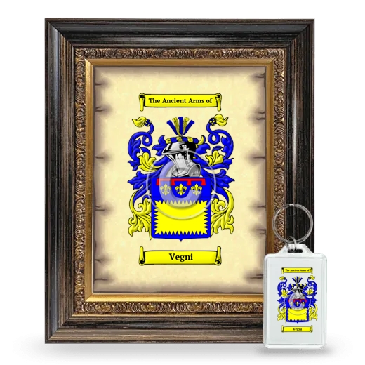 Vegni Framed Coat of Arms and Keychain - Heirloom