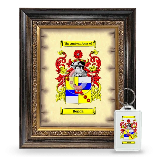 Benda Framed Coat of Arms and Keychain - Heirloom