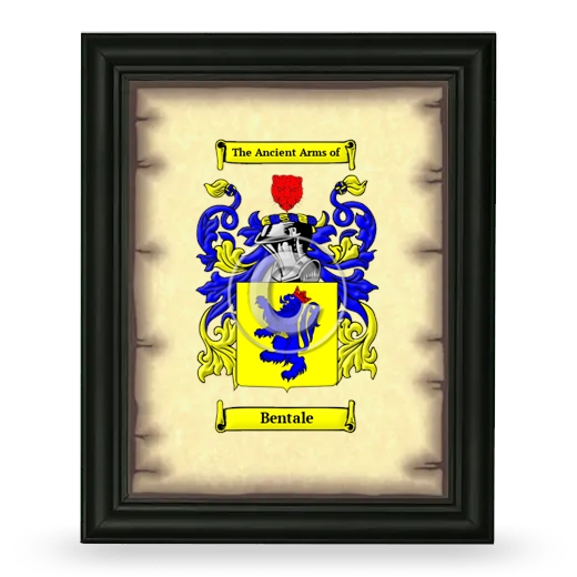 Bentale Coat of Arms Framed - Black