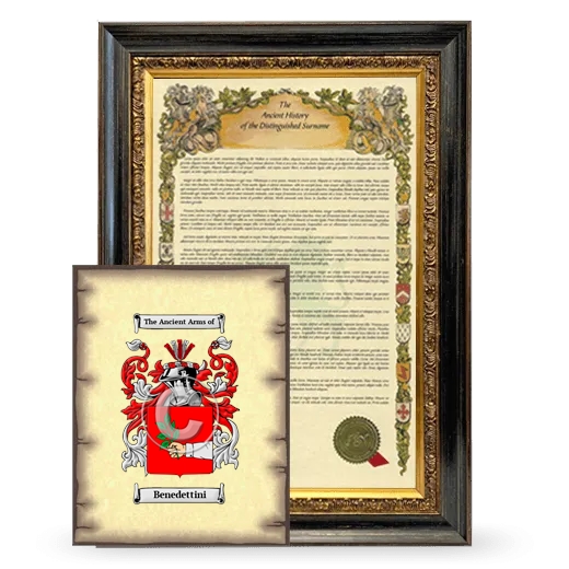 Benedettini Framed History and Coat of Arms Print - Heirloom