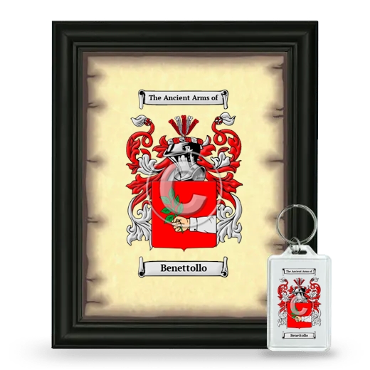 Benettollo Framed Coat of Arms and Keychain - Black
