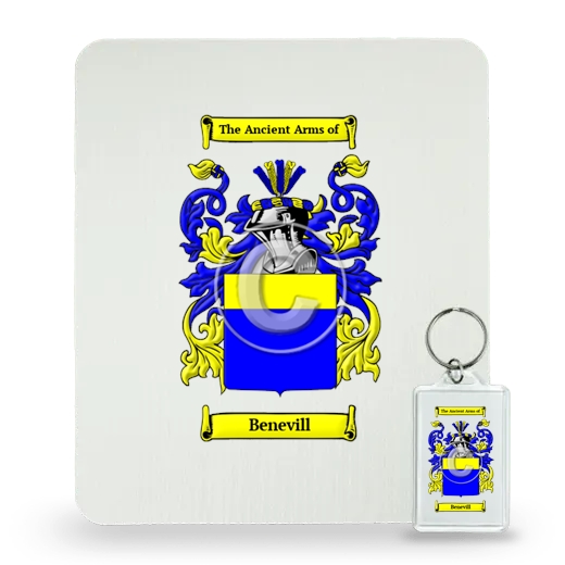 Benevill Mouse Pad and Keychain Combo Package