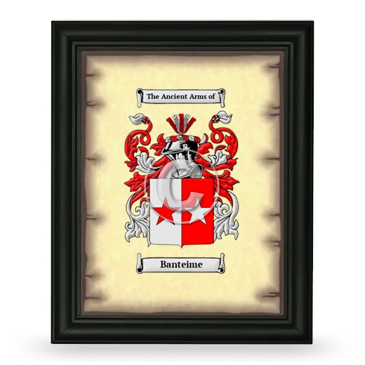 Banteime Coat of Arms Framed - Black