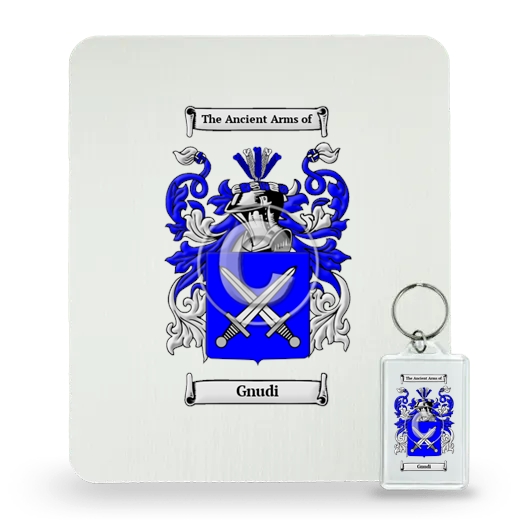 Gnudi Mouse Pad and Keychain Combo Package