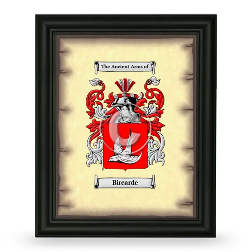 Birearde Coat of Arms Framed - Black