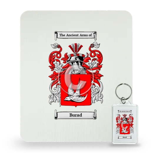 Burad Mouse Pad and Keychain Combo Package