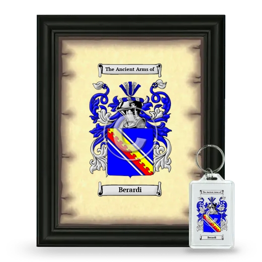 Berardi Framed Coat of Arms and Keychain - Black