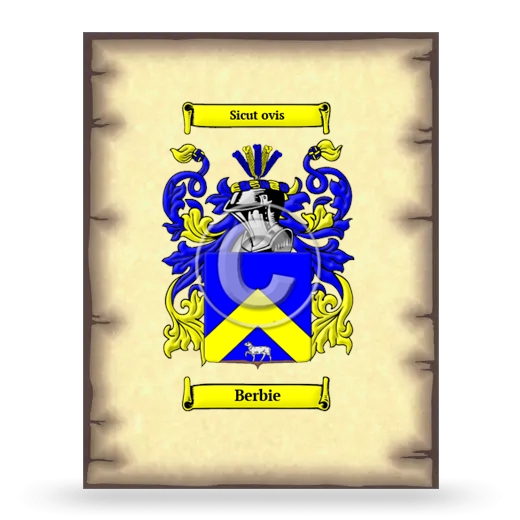 Berbie Coat of Arms Print