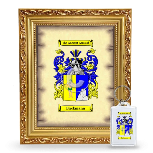 Birckmann Framed Coat of Arms and Keychain - Gold