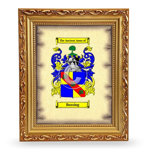 Bussing Coat of Arms Framed - Gold