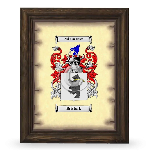 Brisfork Coat of Arms Framed - Brown
