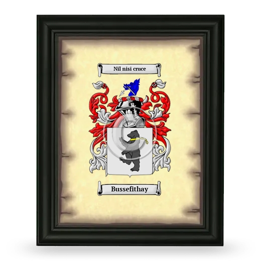 Bussefithay Coat of Arms Framed - Black