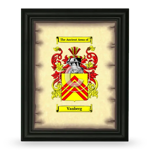 Vanberg Coat of Arms Framed - Black