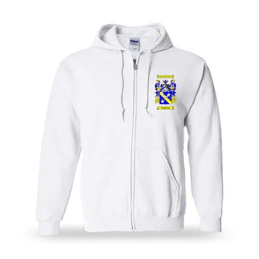 Bergkamp Unisex Coat of Arms Zip Sweatshirt - White