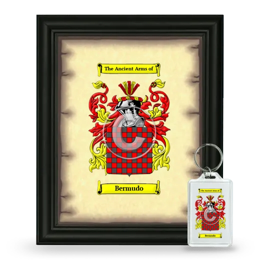 Bermudo Framed Coat of Arms and Keychain - Black