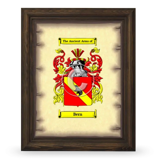 Bern Coat of Arms Framed - Brown