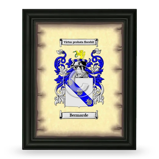 Bermarde Coat of Arms Framed - Black