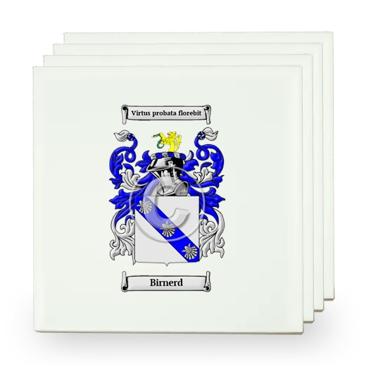 Birnerd Set of Four Small Tiles with Coat of Arms