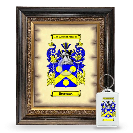 Berteaux Framed Coat of Arms and Keychain - Heirloom