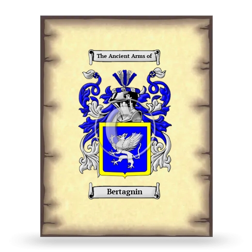 Bertagnin Coat of Arms Print