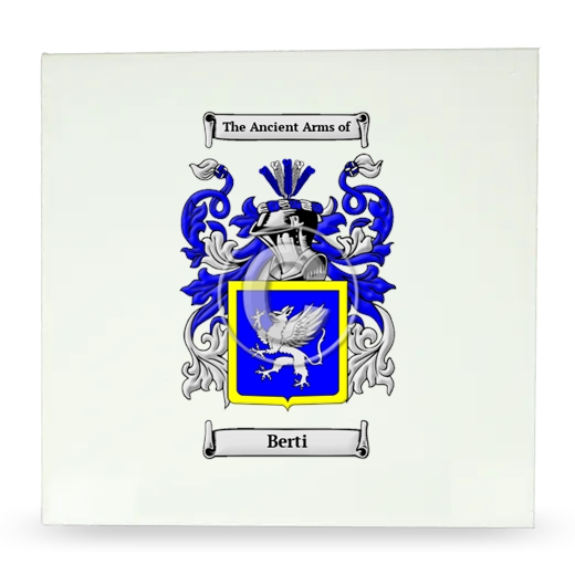 Berti Large Ceramic Tile with Coat of Arms