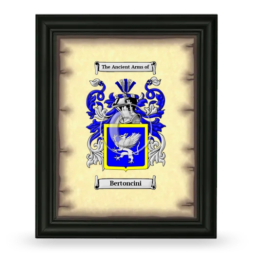 Bertoncini Coat of Arms Framed - Black