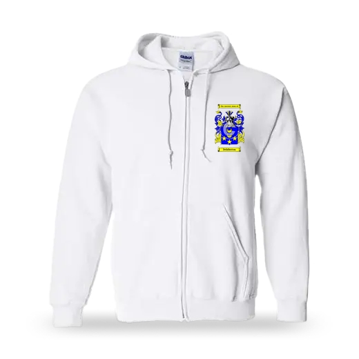 Delaberton Unisex Coat of Arms Zip Sweatshirt - White