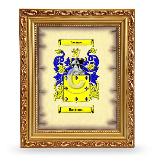 Bartrom Coat of Arms Framed - Gold