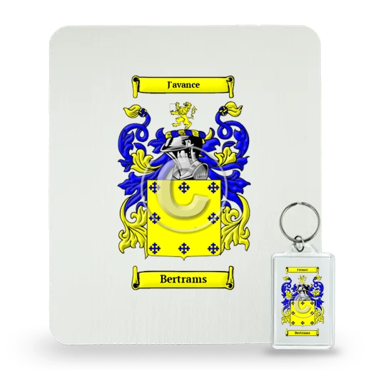 Bertrams Mouse Pad and Keychain Combo Package