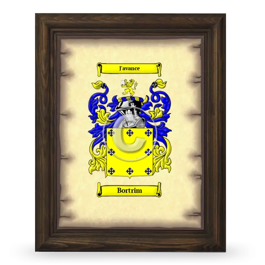 Bortrim Coat of Arms Framed - Brown