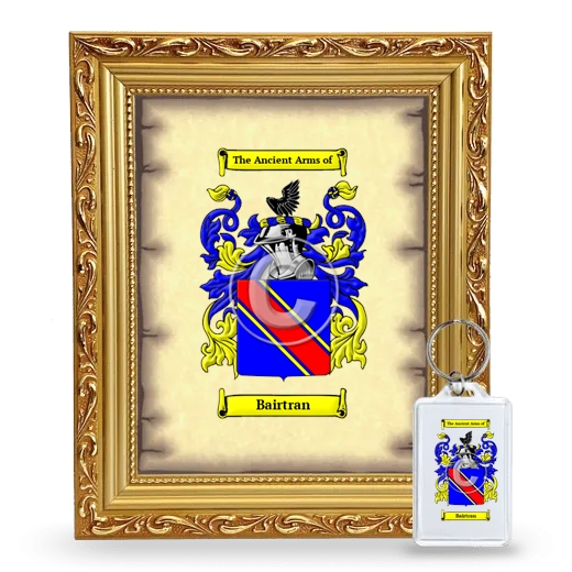 Bairtran Framed Coat of Arms and Keychain - Gold