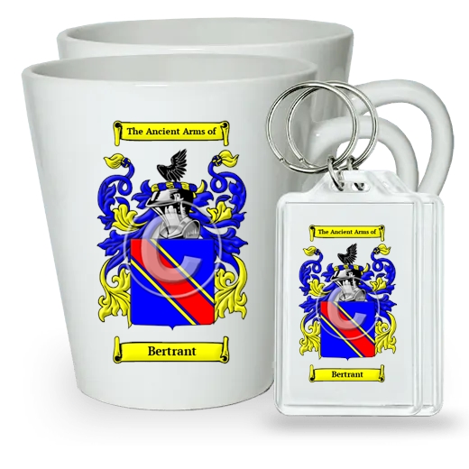 Bertrant Pair of Latte Mugs and Pair of Keychains