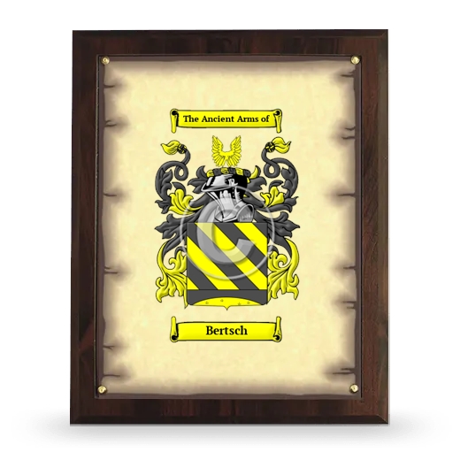 Bertsch Coat of Arms Plaque