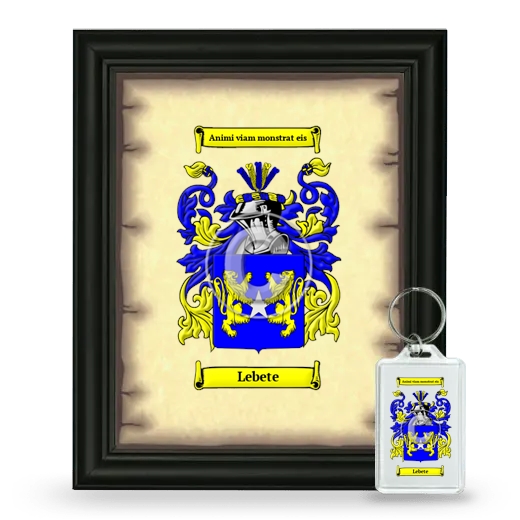 Lebete Framed Coat of Arms and Keychain - Black