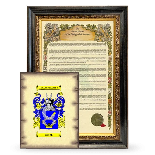 Bosen Framed History and Coat of Arms Print - Heirloom