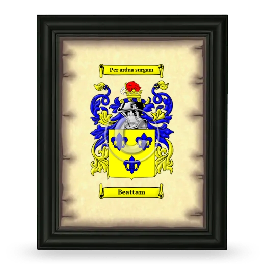 Beattam Coat of Arms Framed - Black