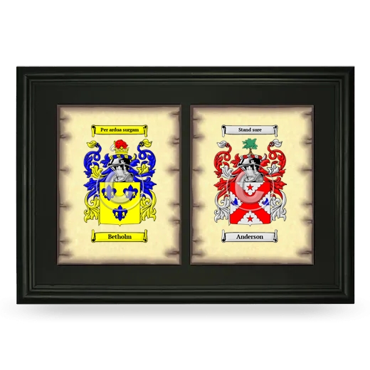 Double Coat of Arms Framed - Black