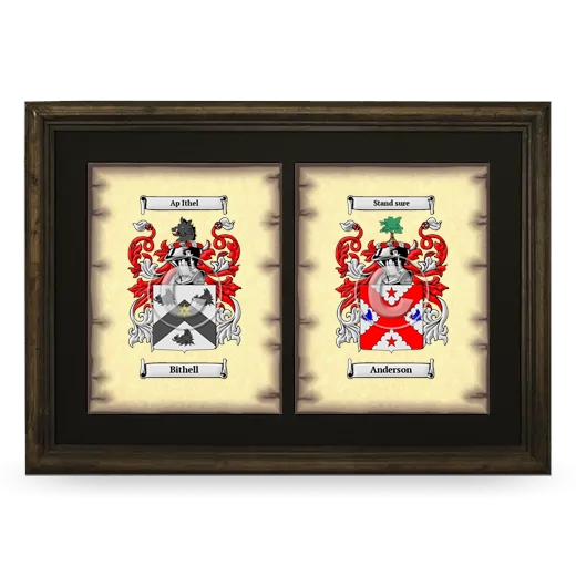 Double Coat of Arms Framed - Brown