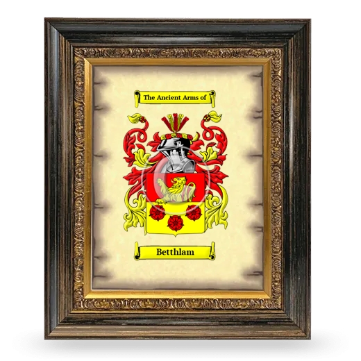 Betthlam Coat of Arms Framed - Heirloom