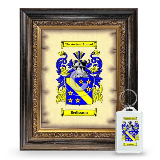 Bedissum Framed Coat of Arms and Keychain - Heirloom