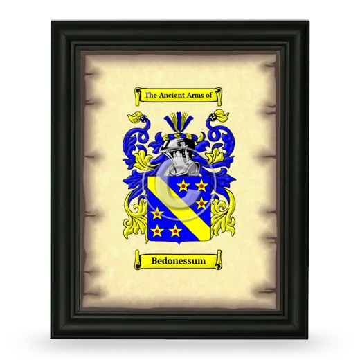 Bedonessum Coat of Arms Framed - Black